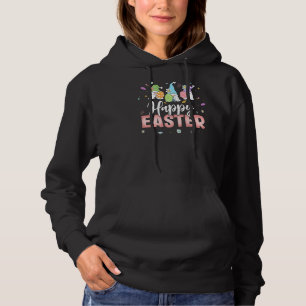 Happy Easter Day Cute Gnomes With Bunny Eggs Ears Hoodie