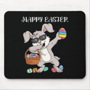 Happy Easter Day Dabbing Rabbit Eggs Toddler Boys  Mouse Pad