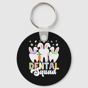 Happy Easter Day Dentist Egg Hunting Bunny Dental Key Ring