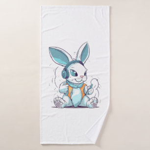 Happy Easter Day Egg Bunny Funny Gamer Boys Kids Bath Towel