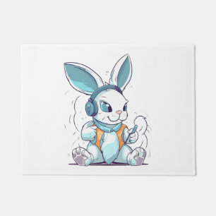 Happy Easter Day Egg Bunny Funny Gamer Boys Kids Doormat