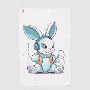 Happy Easter Day Egg Bunny Funny Gamer Boys Kids Golf Towel