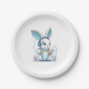 Happy Easter Day Egg Bunny Funny Gamer Boys Kids Paper Plate