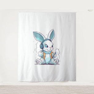 Happy Easter Day Egg Bunny Funny Gamer Boys Kids Tapestry
