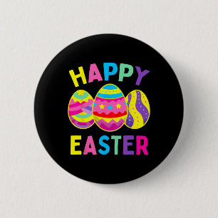Happy Easter Day Egg Hunting Easter Bunny  6 Cm Round Badge