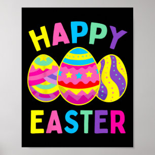 Happy Easter Day Egg Hunting Easter Bunny  Poster