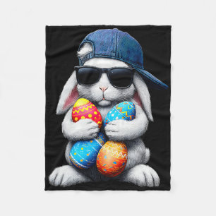 Happy Easter Day Eggs Bunny Boys Girls Kids  Fleece Blanket