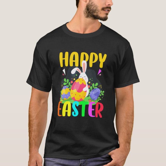 Happy Easter Day For Man Woman Youth Kid With Cute T-Shirt (Front)