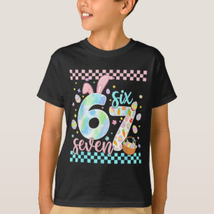 Happy Easter Day Funny 67 Six Seven Bunny Eggs Boy T-Shirt