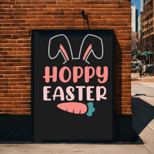 Happy Easter Day - Funny Bunny Cute Poster