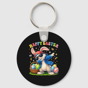 Happy Easter Day Funny Dabbing Rabbit Eggs Boy Gir Key Ring