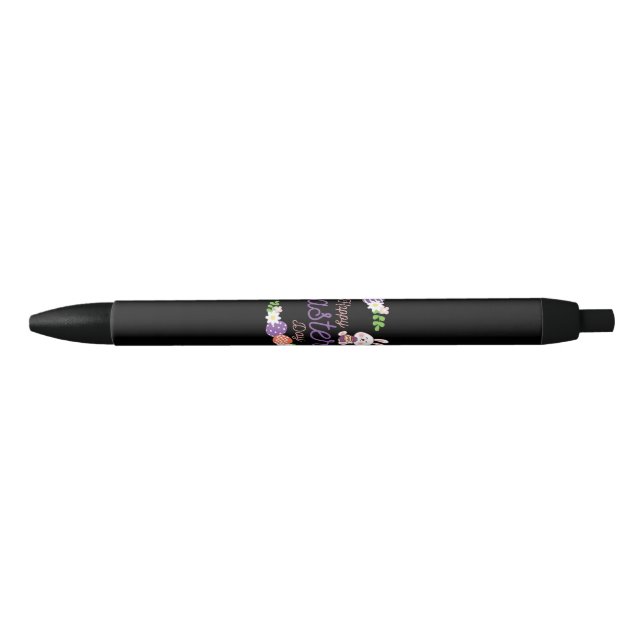 Happy Easter Day, Funny Easter Day Black Ink Pen (Front)