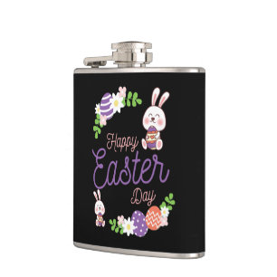 Happy Easter Day, Funny Easter Day Hip Flask