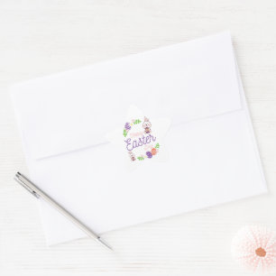 Happy Easter Day, Funny Easter Day Star Sticker