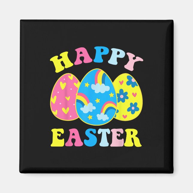 Happy Easter Day Funny Egg Hunting Easter Bunny  Magnet (Front)