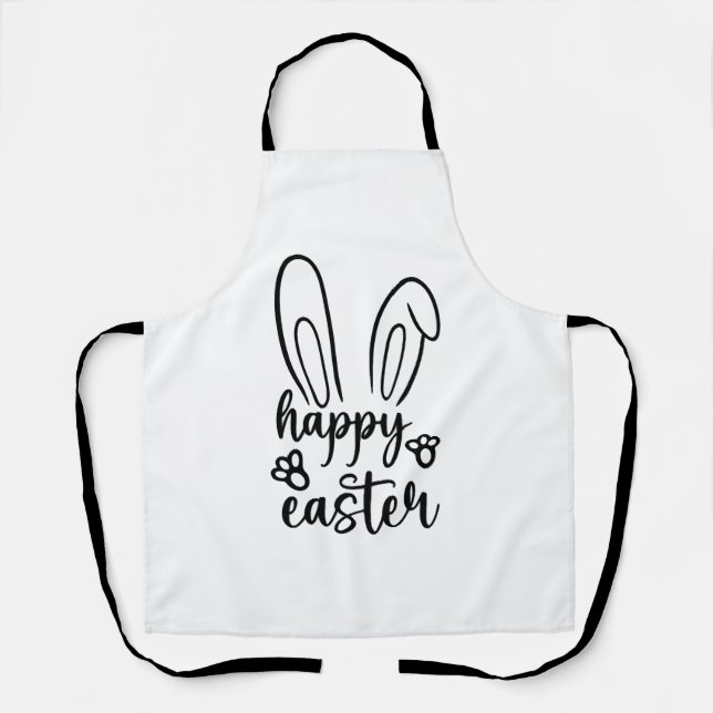 Happy Easter Day Funny Eggs Rabbit Funny T-shirt   Apron (Front)