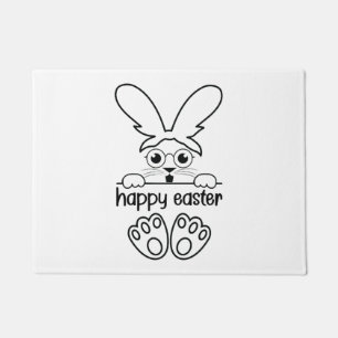 Happy Easter Day Funny Eggs Rabbit Funny T-shirt Doormat