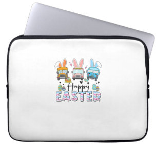 Happy Easter Day Funny School Bus Driver Life Happ Laptop Sleeve