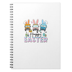 Happy Easter Day Funny School Bus Driver Life Happ Notebook