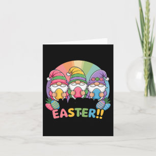 Happy Easter Day Gnomies Bunny Happy Easter Gnome Card