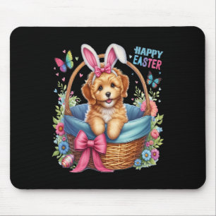 Happy Easter Day Golden Doodle Dog Lovers Easter B Mouse Pad