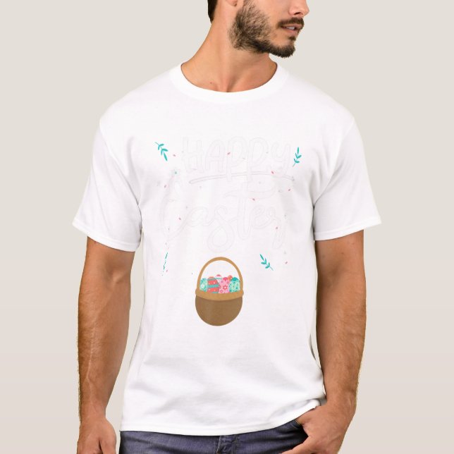 Happy Easter Day Hunting Eggs T-Shirt (Front)