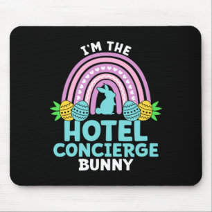 Happy Easter Day I M The Hotel Concierge Bunny Mouse Pad