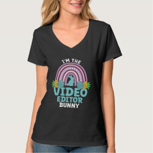 Happy Easter Day I m the Video Editor Bunny T-Shirt