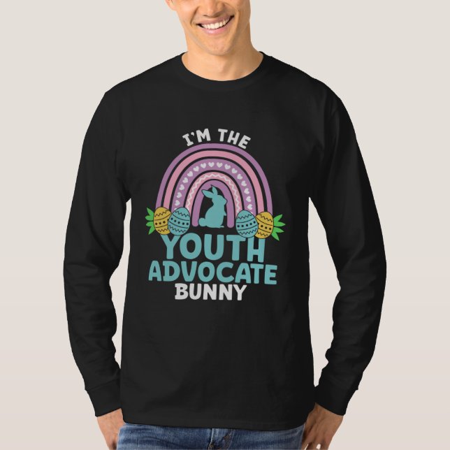 Happy Easter Day I m the Youth Advocate Bunny T-Shirt (Front)
