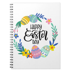 Happy easter day notebook