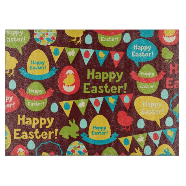 Happy Easter day- Pattern Bunny And Eggs Easter    Cutting Board (Front)