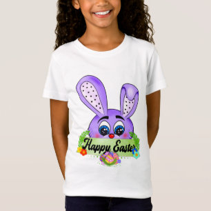 Happy Easter Day, Purple Bunny Cute T-Shirt