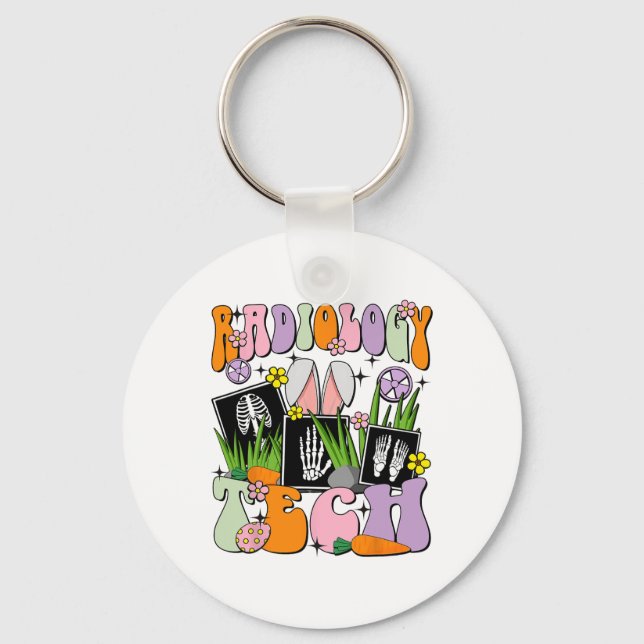 Happy Easter Day Radiology Tech Rad Tech Ct Mri Te Key Ring (Front)