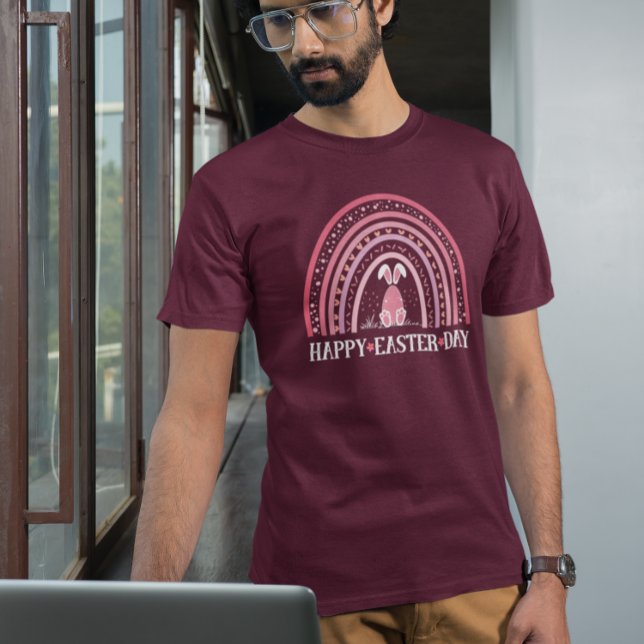 Happy Easter Day Rainbow cute Bunny Design T-Shirt (Creator Uploaded)