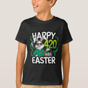 Happy Easter Day Smoking Easter Bunny Men Women T-Shirt