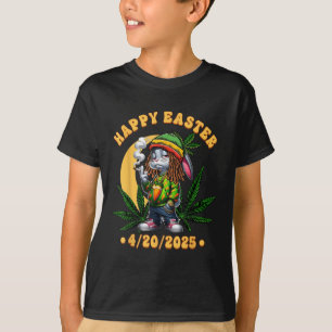 Happy Easter Day Smoking Easter Bunny Men Women T-Shirt