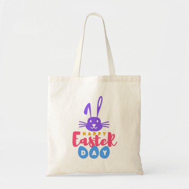 Happy Easter Day Tote Bag (Front)
