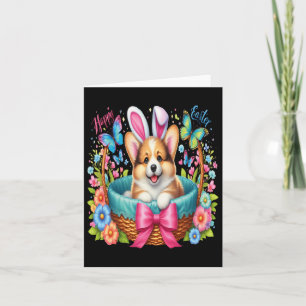 Happy Easter Day Welsh Corgi Dog Lovers Easter Bun Card