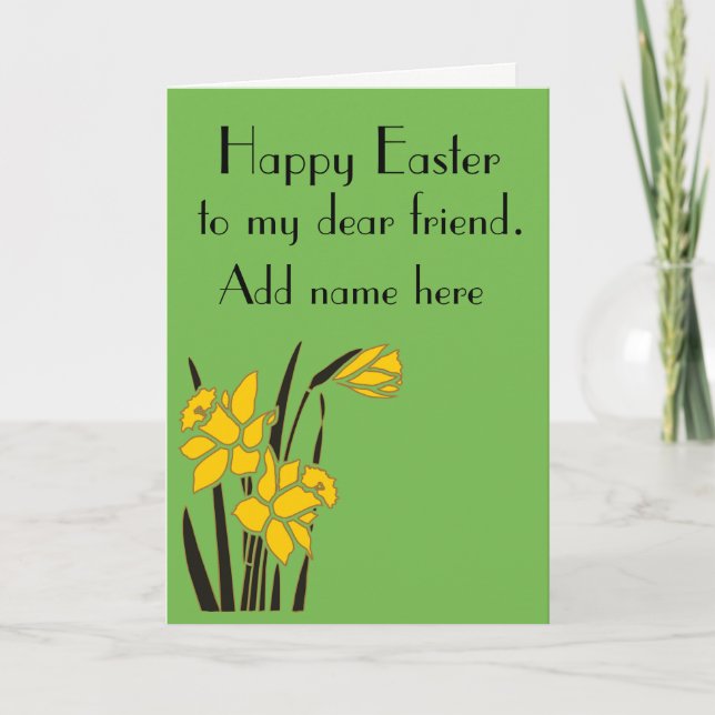 Happy Easter, dear friend. Holiday Card (Front)