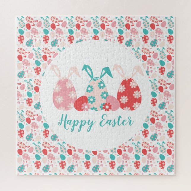 Happy Easter Decorated Eggs Bunny Ears Jigsaw Puzzle (Vertical)