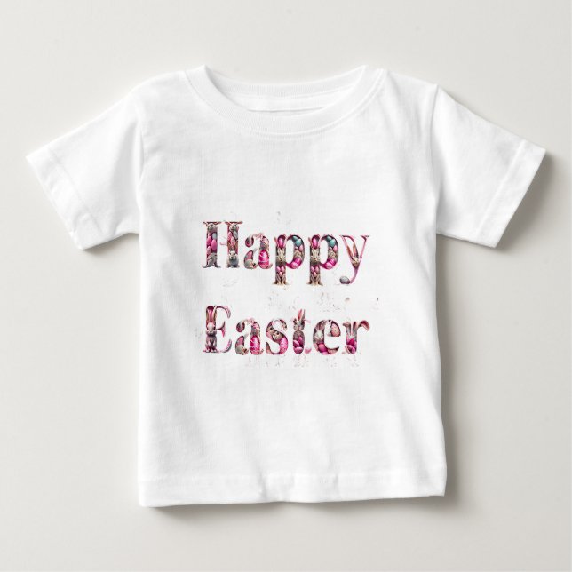 Happy Easter Decorative text  Baby T-Shirt (Front)