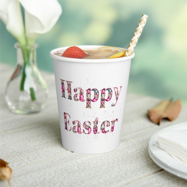 Happy Easter Decorative text  Paper Cups (Insitu)