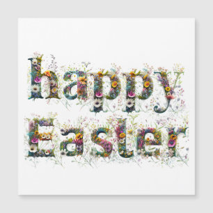 Happy Easter Decorative Wildflower text