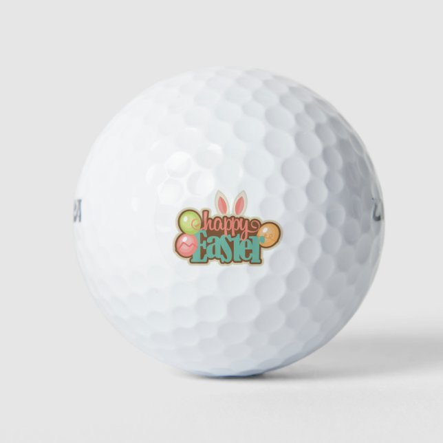 Happy Easter Design Golf Balls (Front)