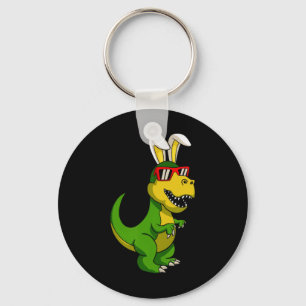 Happy Easter Dinosaur Bunny Ears Easter Boys Kids Key Ring