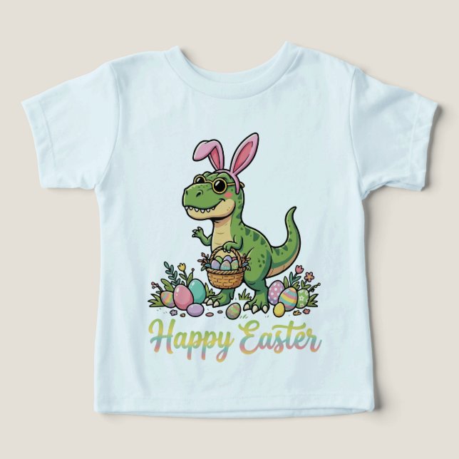 Happy Easter Dinosaur Cute Bunny Dino  (Design Front)