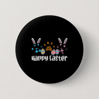 Happy Easter Dog Cat Paw Men Women Girls Kids Teen 6 Cm Round Badge