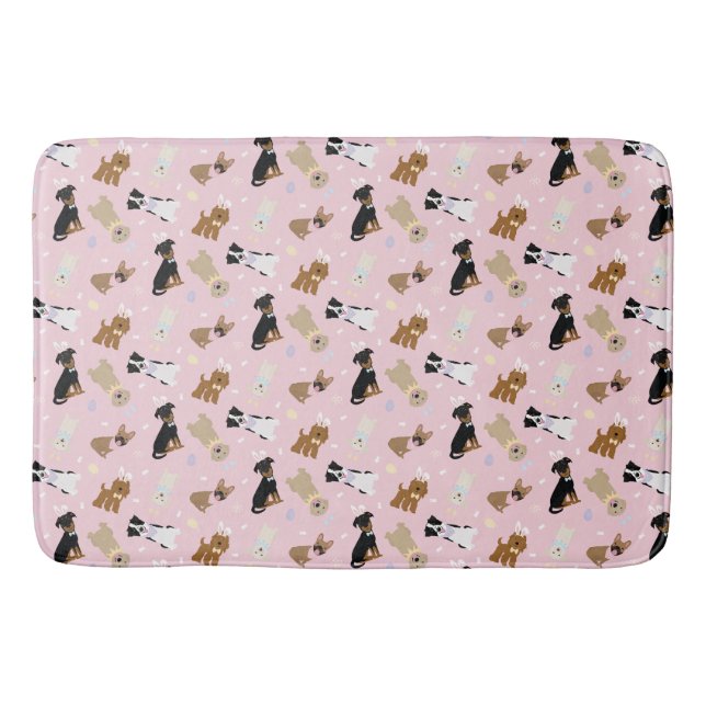 Happy Easter Dogs Bath Mat (Front)