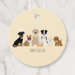 Happy Easter Dogs Favour Tags