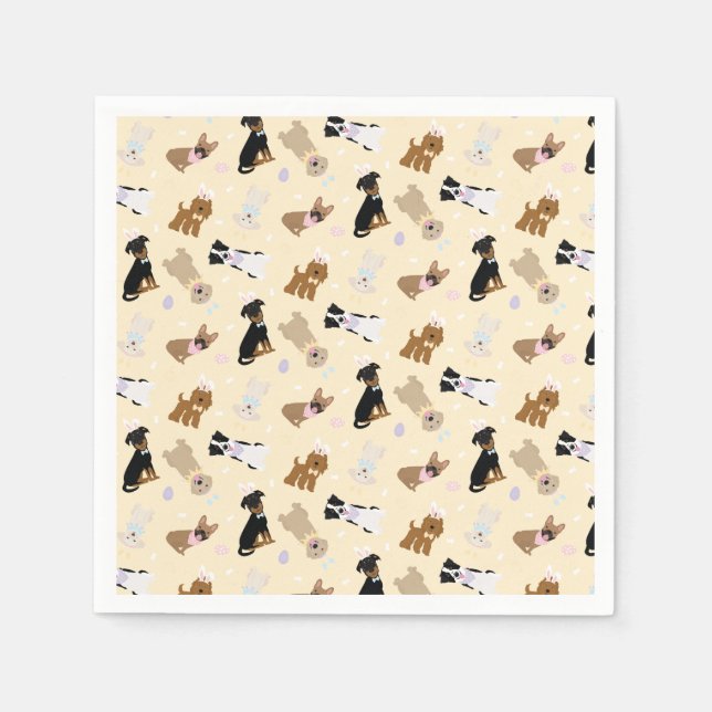 Happy Easter Dogs Napkin (Front)